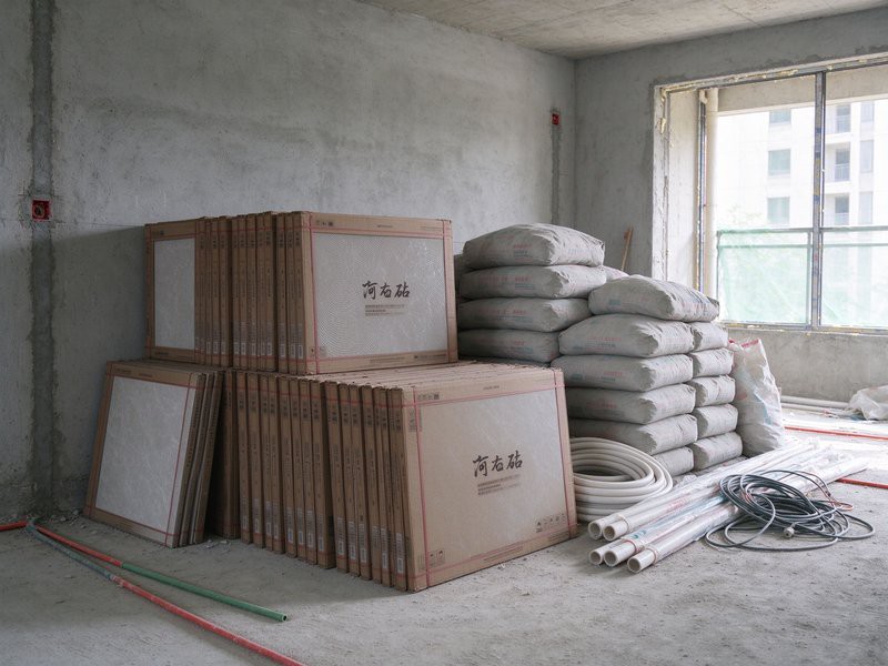 赤峰红山源著130平主材进场 现场核对品牌型号